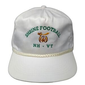 Four Seasons Trucker White One Size Hat Shrine Football NH VT Rope Snapback